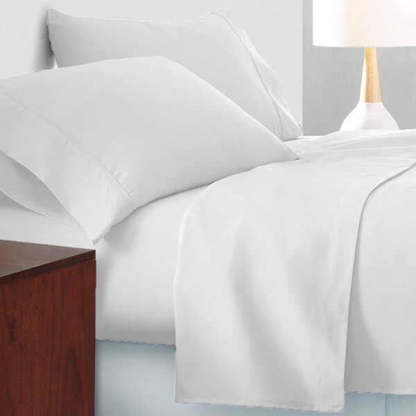 PURE COTTON WHITE BEDSHEETS SET